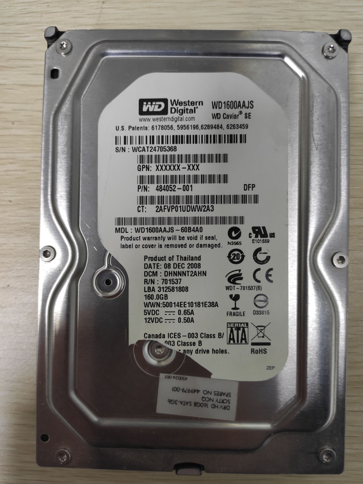 WD1600AAJS-60B4A0硬盘恢复成功插图